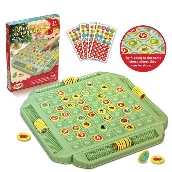 Jeu de société de mémoire et d'association de fruits, jeu de puzzle éducatif interactif parent-enfan