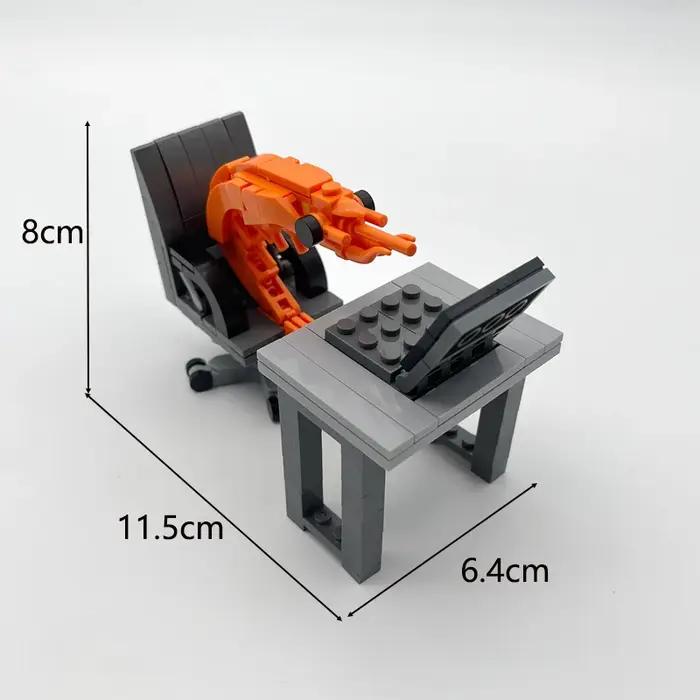 Kit de construction MOC : Figurines de crevettes à assembler – Jouet créatif de parodie pour garçons et filles