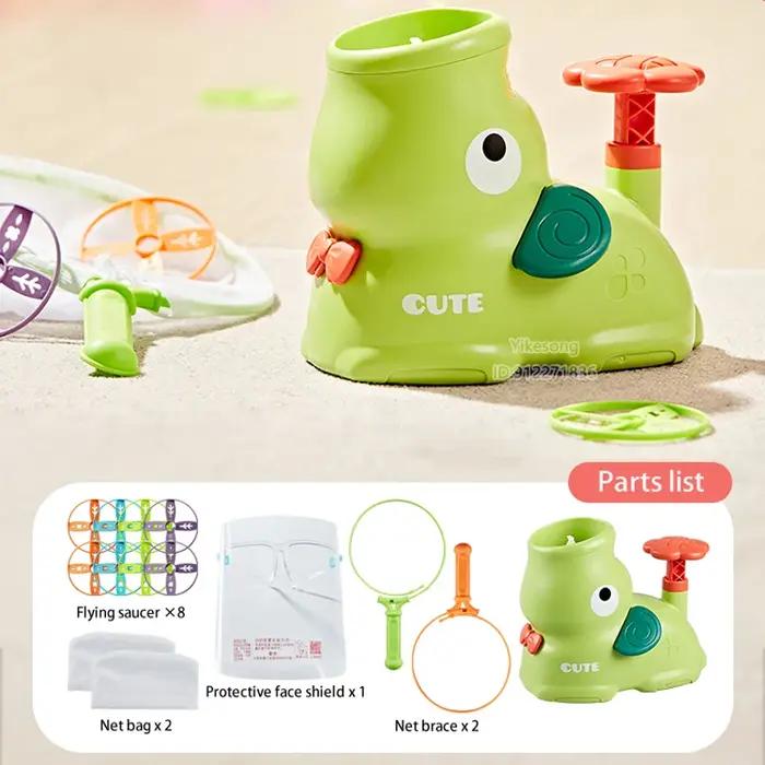 Pied étape sur disque volant lanceur de fusée à Air soucoupe saut jeu de Sport éléphant canard Style hélice extérieure jardin enfants jouet
