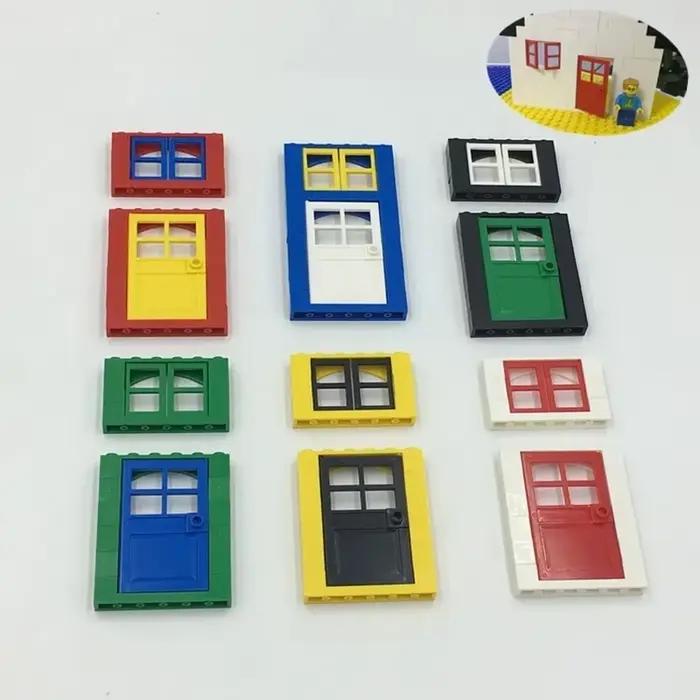 102 pièces porte fenêtre brique en vrac bricolage maison blocs de construction briques jouets ville architecte pour enfa