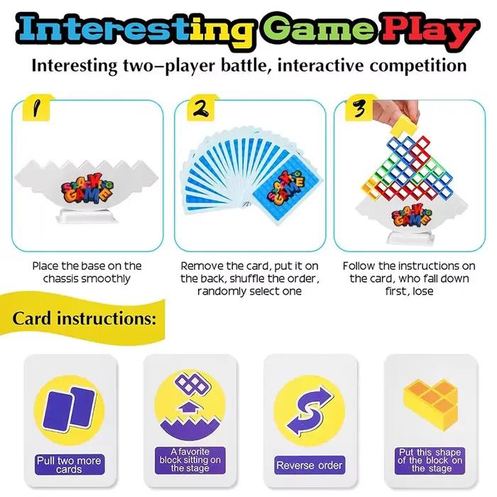 Jeux de société empilables d'équilibre