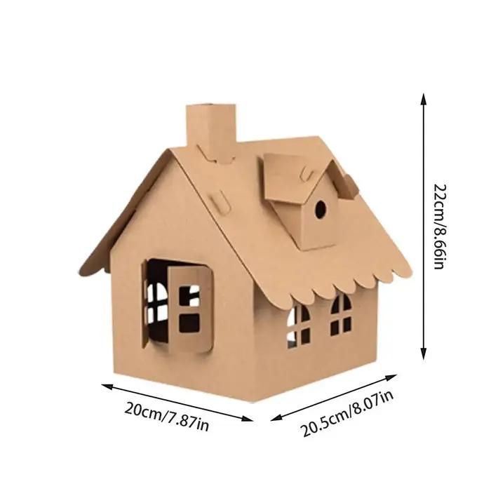 Kit de modèle de chalet en papier pour enfants et adultes, décoration de bureau, jouet d'assemblage de bricolage, cadeau pour les vacances de Noël