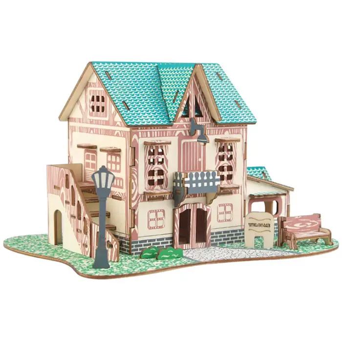 Puzzle 3D en bois artisanal pour enfants jouet éducatif construction modèle décoratif chambre enfant occasions spéciales