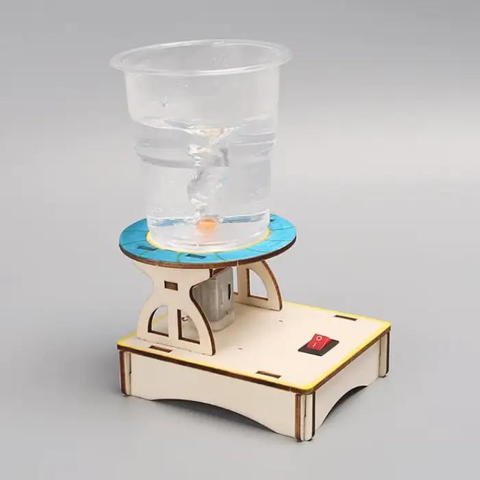 Projet scientifique interactif : bricolage fabricant de tornade d'eau et ensemble de puzzle en bois