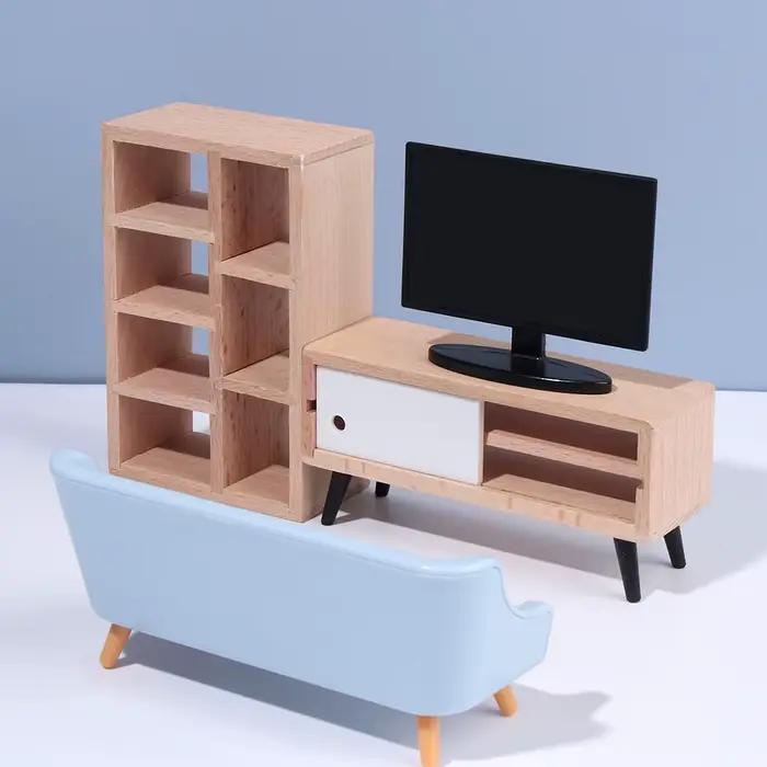 Meubles miniatures de maison de jeu en bois 1:12 scale pour décorations de jardin de fées, jouets et accessoires de collection pour enfants et adultes occasions spéciales