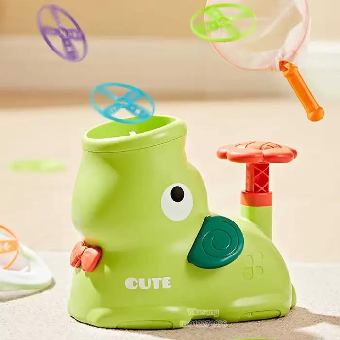 Pied étape sur disque volant lanceur de fusée à Air soucoupe saut jeu de Sport éléphant canard Style hélice extérieure jardin enfants jouet