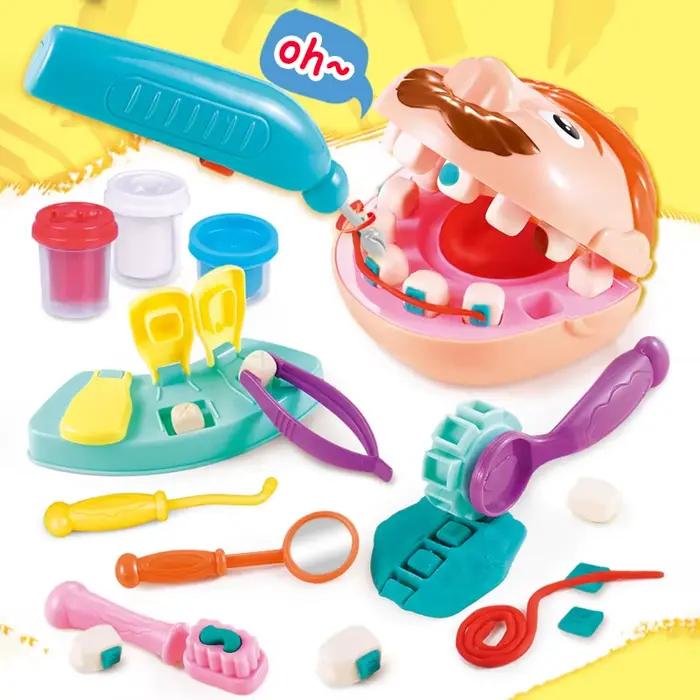 Ensemble de jouets de médecin pour enfants, Kit de jeu de simulation, jeu pour filles et garçons, dentiste, contrôle des dents, ensemble de modèles, jouet éducatif pour enfants, cadeau