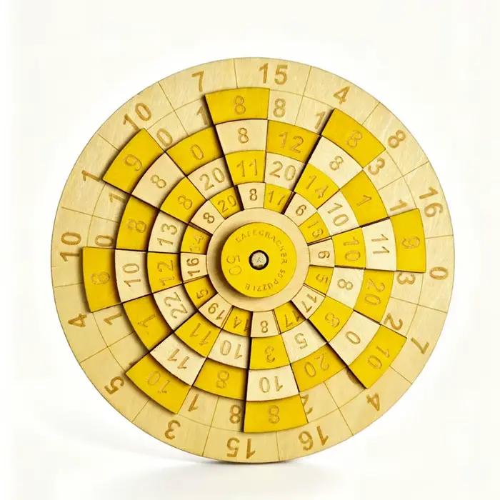 Puzzle Numérique Rotatif en Bois Montessori – Casse-têtes Mathématiques pour Enfants – Test IQ – Jouets Éducatifs – Idées Créatives