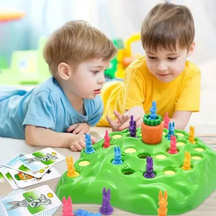 Jeu de société interactif Montessori Éducatif pour enfants : Piège à lapin de campagne