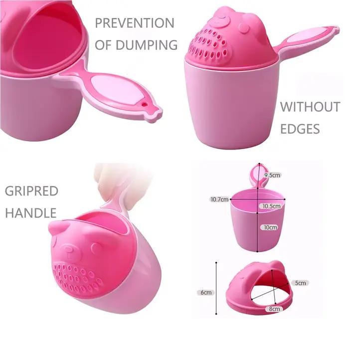 Bébé shampooing rinçage tasse enfants bain cascade rinçage enfants bain bébé douche cuillères enfant
