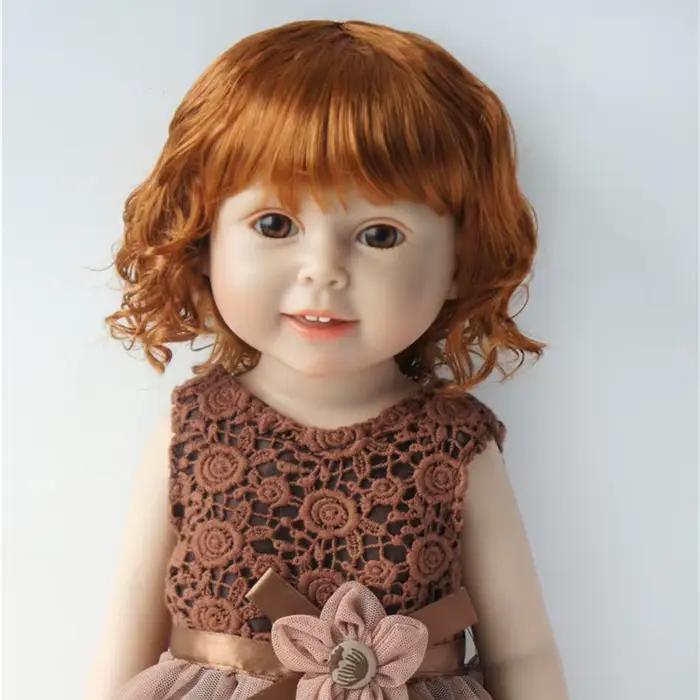 JD260 11-12 pouces 28-30CM légèrement dame boucles synthétique mohair BJD perruques bambin poupées R