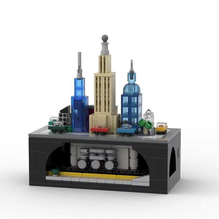 Ensemble de construction de ville miniature MOC City Street View blocs de construction de train manuels pour adultes et adolescents occasions spéciales