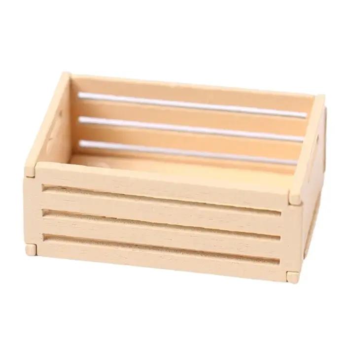 Cadre en bois pour maison de poupée 1:12 miniature fruits rangement affichage collection artisanat jouets occasions spéciales