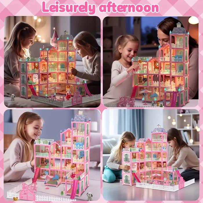 Filles Villa château modèle blocs de construction ensembles briques à monter soi-même jouets maison de poupée
