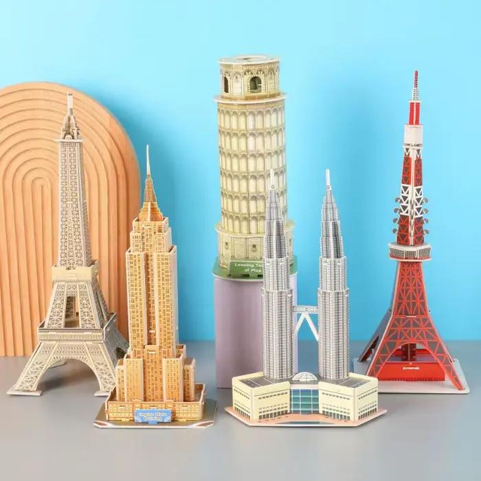 Puzzle 3D de construction de renommée mondiale
