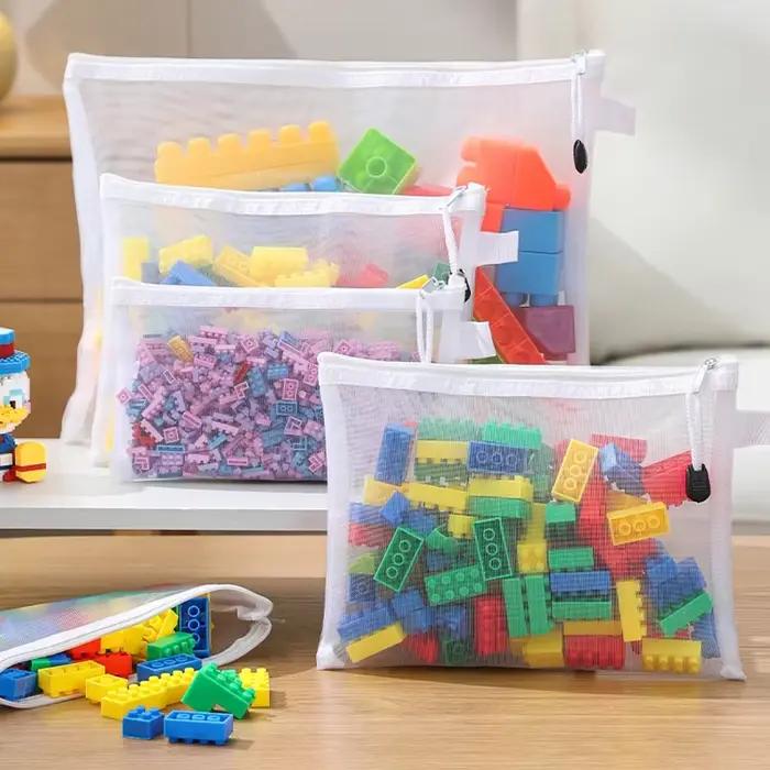 Lot de 3 sacs de rangement pour puzzles
