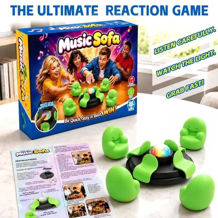 Jeu de société musical en plastique sur canapé, jeu de défi de vitesse, jeu de temps de réaction, jeu de coordination œil-main, jeu de saisie sur canapé, jeu d'intérieur