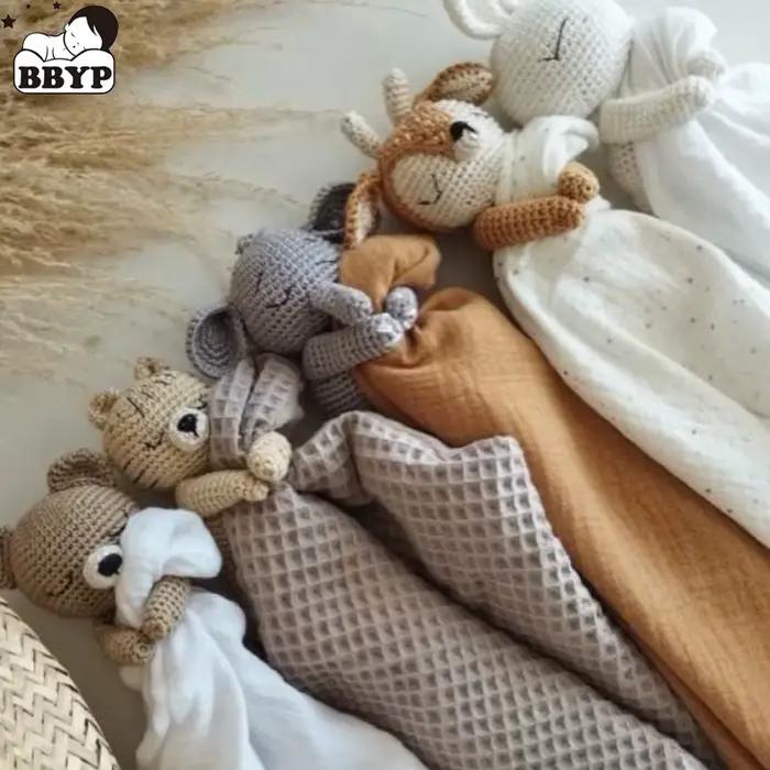 Couverture de berceau douillette en tissu avec animal de compagnie musical pour maternité et enfants de 0 à 6 ans occasions de jeu et sommeil