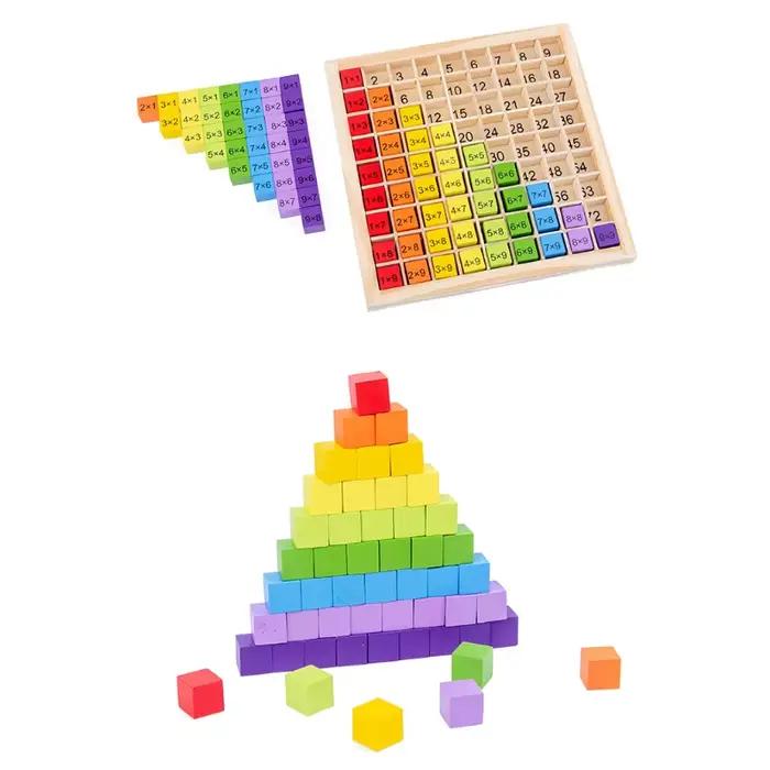 Jouets éducatifs mathématiques en bois Montessori pour enfants