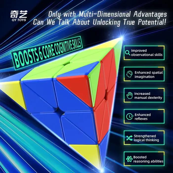 Guerrier 3X3 pyramide Cube magique magnétique Puzzle éducatif