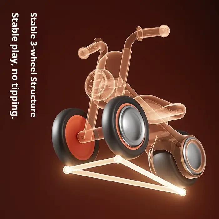 Vélo d'équilibre pour enfants sans pédales, trotteur avec lumières LED avant et musique douce, roues silencieuses anti-basculement pour bébés 1 à 3 ans occassions spéciales