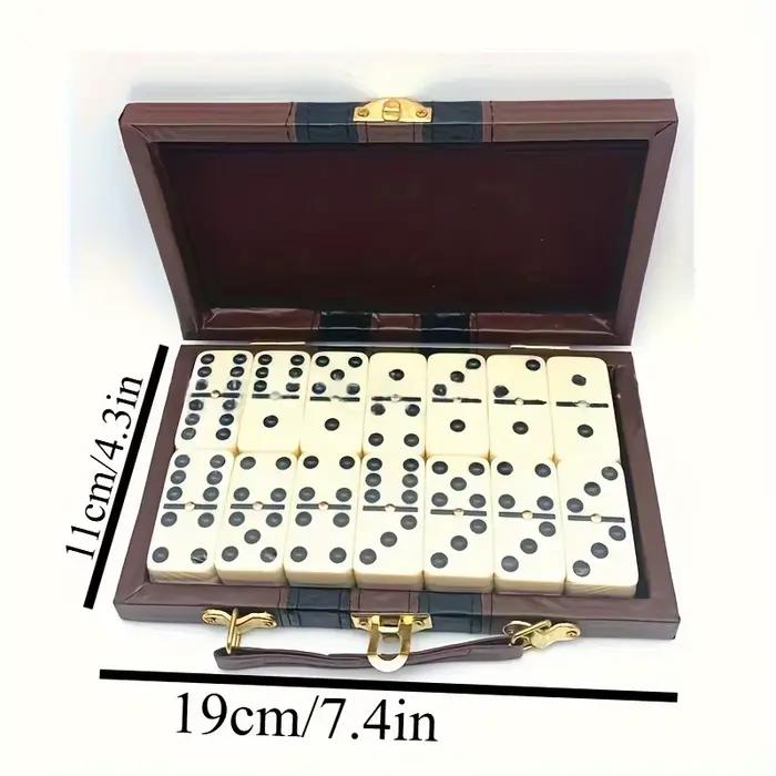 Jeu de dominos 28 tuiles épaisses blanches double six