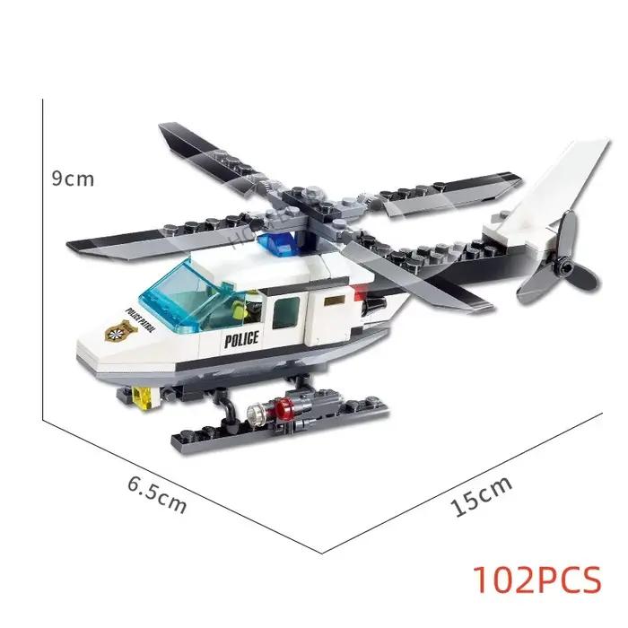 Super Police avion de ville hélicoptère à double Rotor voiture célèbre SWAT blocs de construction bricolage MOC modèle