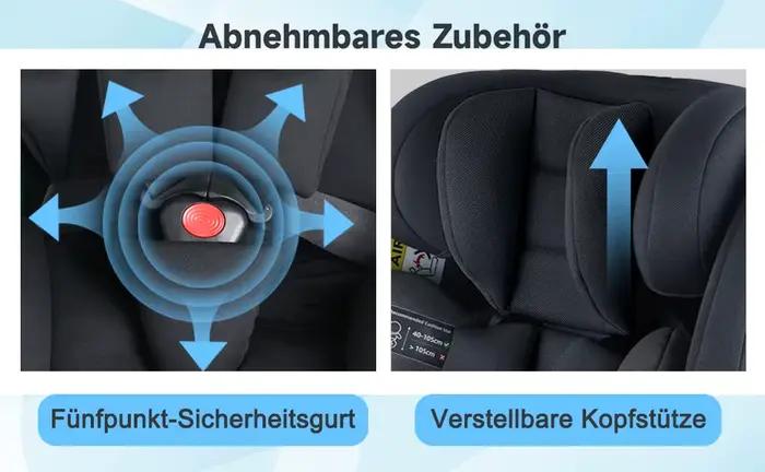 Sièges auto pour enfants avec rotation à 360° ° Système ISOFIX rotatif pour bébé