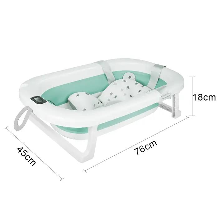 Baignoire pliable pour bébé avec tapis de bain