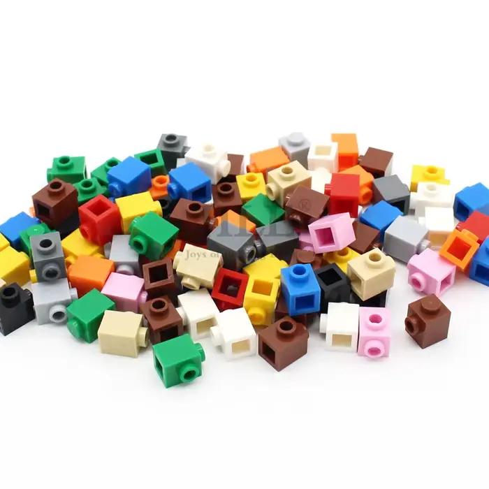 110 pièces Moc brique modifiée 1x1 avec goujon sur le côté 87087 bricolage bases blocs de construction classique Compati