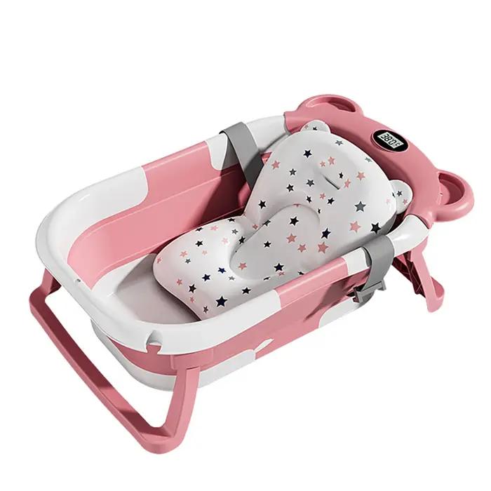 Baignoire pour bébé pliable avec thermomètre intégré