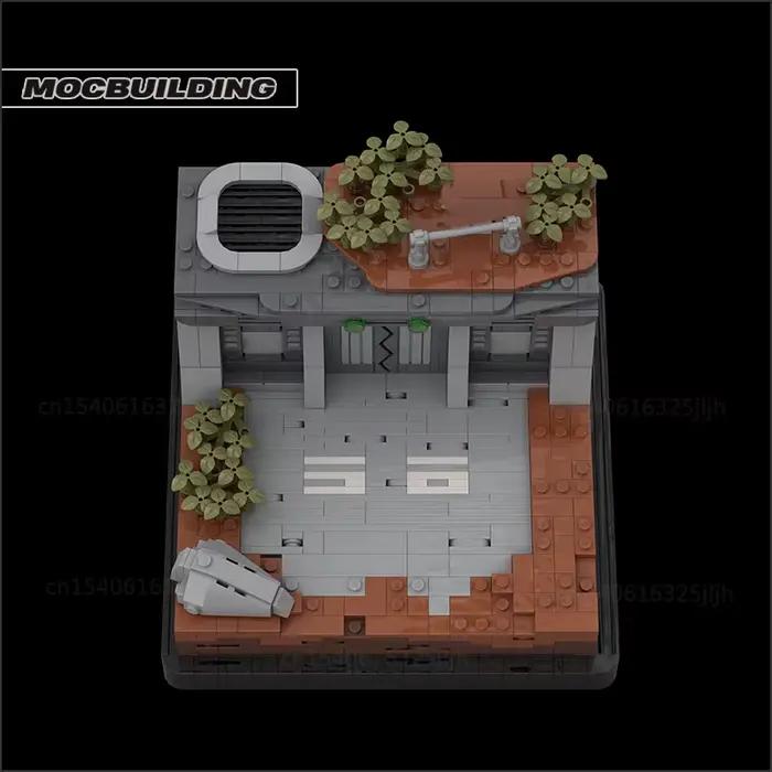 Scène de film Geonosis Base Moc blocs de construction Diorama affichage modèle technologie briques bricolage assemblage Collection jouets cadeaux de noël
