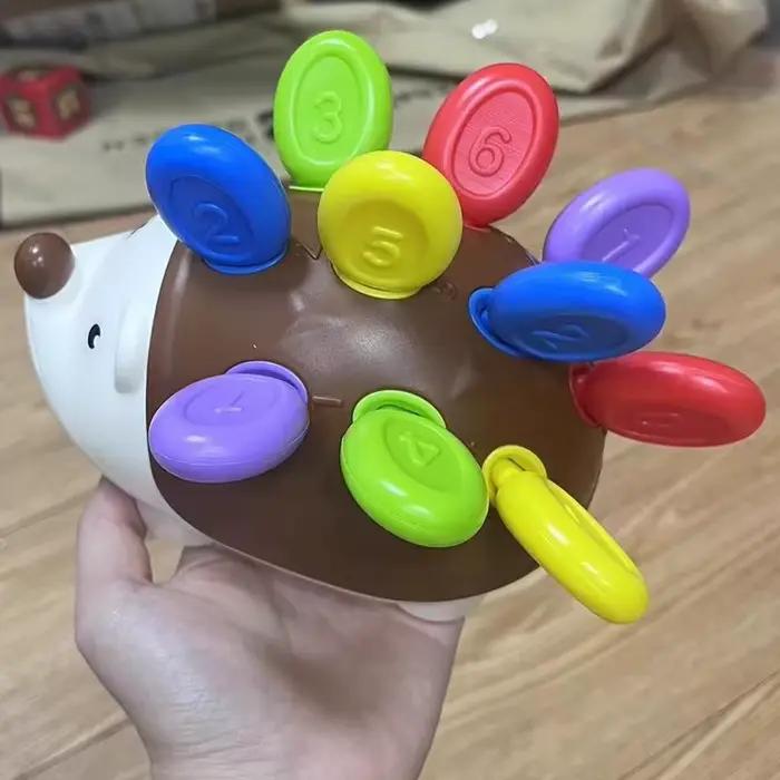 Heddgehog insérer jouet éducatif Montessori jouets formation focalisée sur la motricité Fine des enfants Coordination œil-main combat inséré