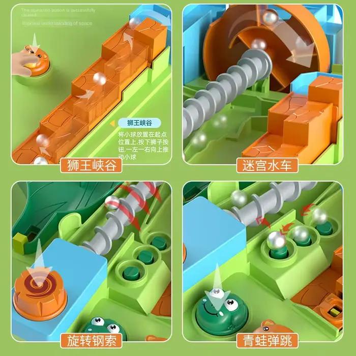 Track Labyrinthe Ball Go Through Jungle Adventures, jouets d'entraînement de concentration pour enfants, défi d'intelligence, jeu de bureau, pensée sur bataille