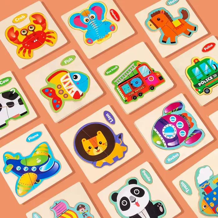 Puzzle 3D en bois pour enfants