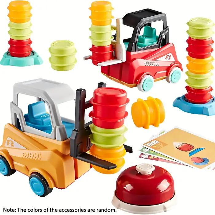 Jeu de transport de chariot élévateur d'ingénieur - Jouet de construction stimulant le cerveau avec camion minier