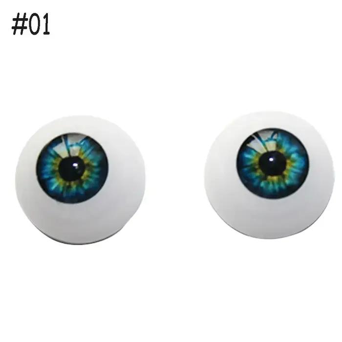 Accessoires de poupée demi-ronds avec yeux réalistes en plastique acrylique pour Halloween et déguisements occasions spéciales