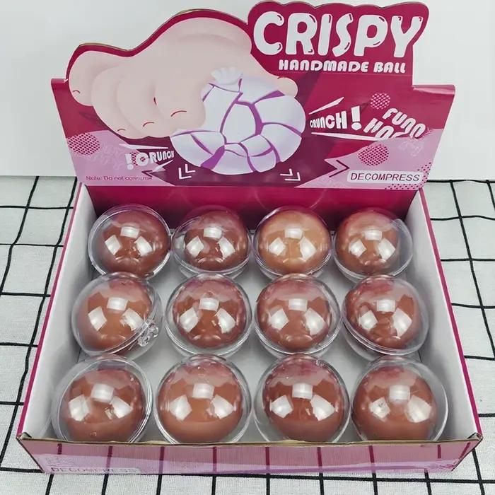 Jouet sensoriel anti-stress en cire craquante et croustillante en forme de chocolat, avec contrôle vocal, balle colorée à presser pour soulager le stress