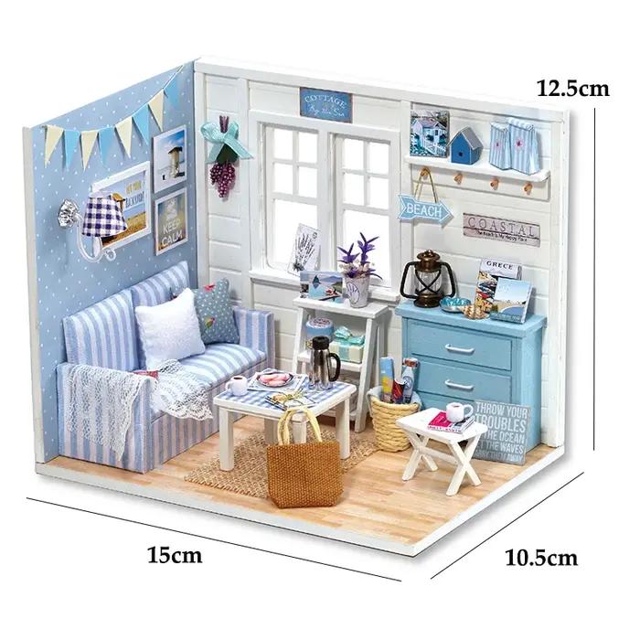 Mini maison de poupée chaton
