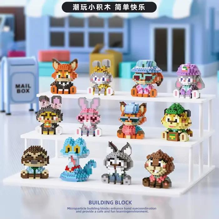 Zootopia – poupée renard en blocs de construction de dessins animés