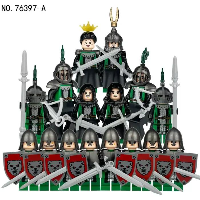 76394A Soldat médiéval Blocs de construction militaires Ensemble de construction Sec Briques Jouet éducatif DIY Cadeau pour enfants et adultes