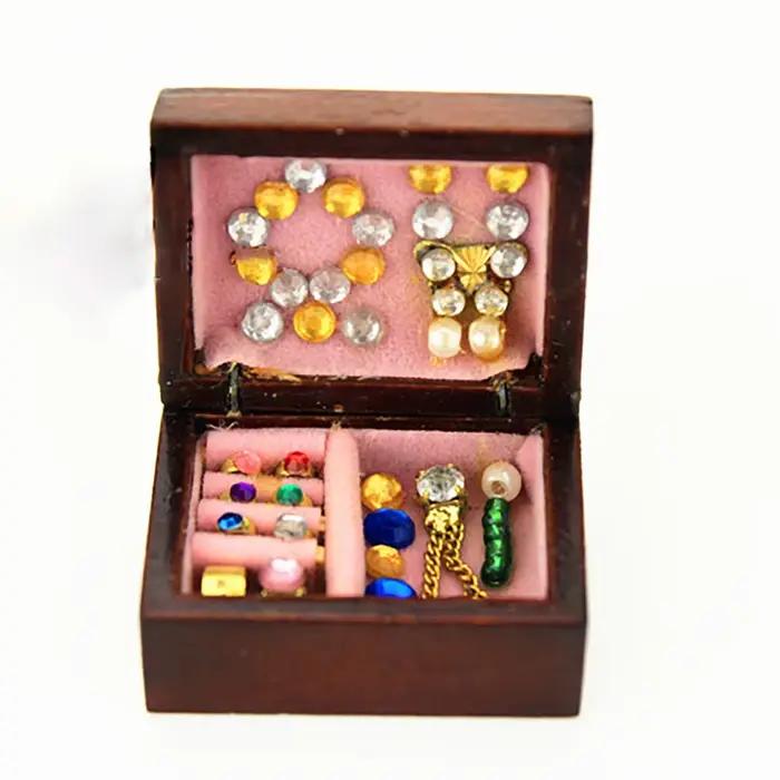 Boîte à bijoux miniature en bois pour maison de poupée accessoire de décoration fantastique professionnelle sportive musicale 14 ans et plus