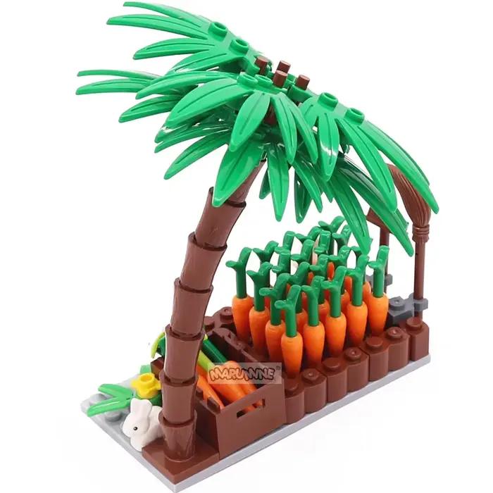 Marumine 131 pièces 29685 blocs de lapin modèle Kit ville ferme construction MOC briques Zoo Animal carotte cocotier