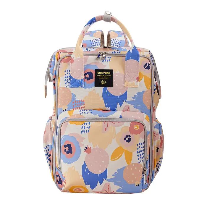 Sac à dos pour couches Sunveno de grande capacité – Sac de maternité élégant avec poches multifonctions