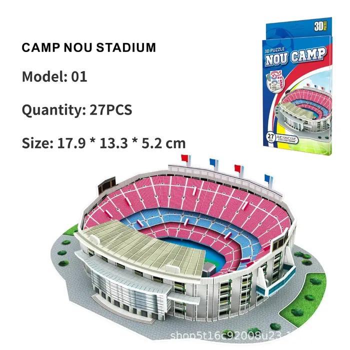 Puzzle de Stade Football 3D en Papier pour Fans Passionnés Occasions Spéciales Construire et Décorer
