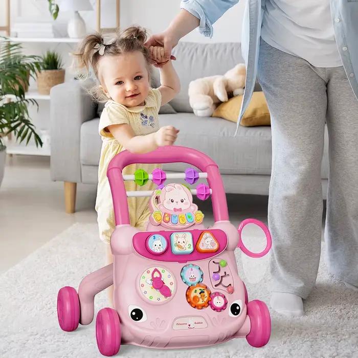 Marche-bébé musical multifonctionnel avec centre d'activités et jouets éducatifs pour tout-petits
