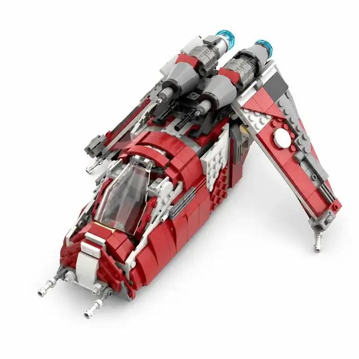 472 pièces Modèle MOC Republic Gunship, Puzzle personnalisé à assembler soi-même, Blocs de construction éducatifs, Collection de batailles spatiales, Cadeaux à exposer
