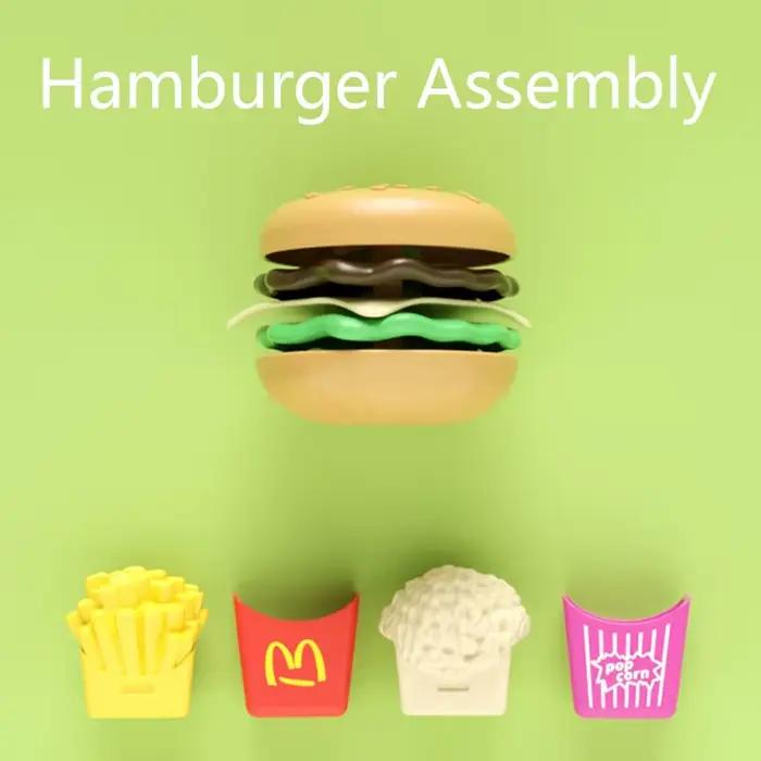 Jouets de cuisine pour enfants ensemble de jeu d'imitation assemblage de hamburgers frites et sandwichs occasionnels spéciaux