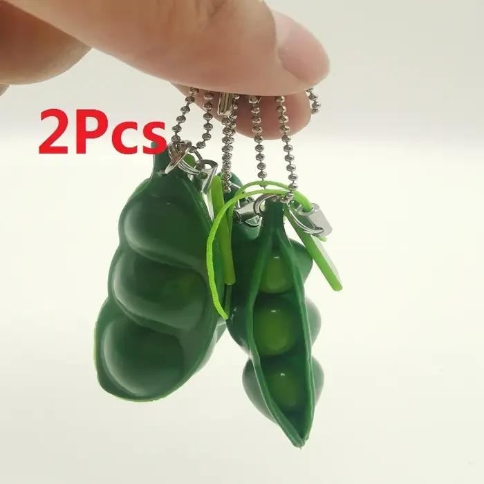 Peapod Fidget Toy – porte-clés à presser un haricot