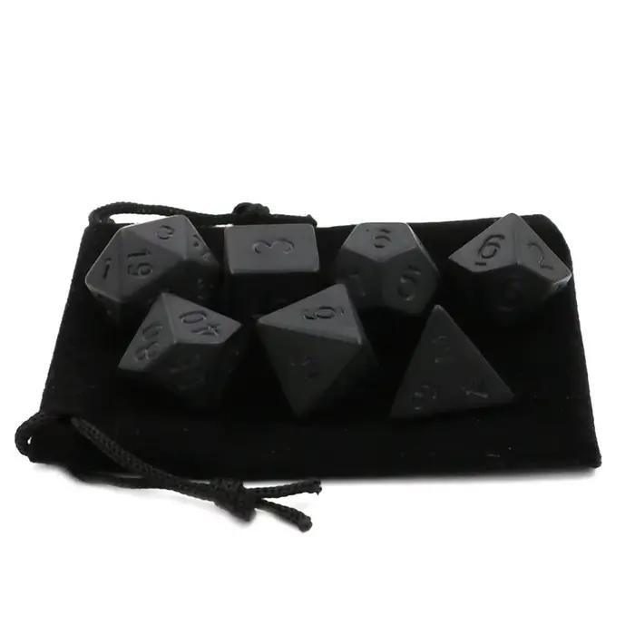 Kit de jeu de rôle familial, jeu de dés numériques de personnalité, ensemble de dés RPG noirs pour jeux de plateau et activités éducatives